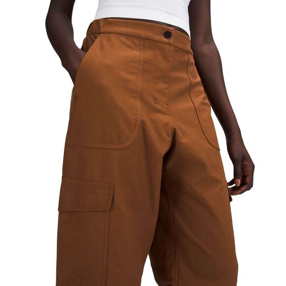 Lululemon Light Utilitech Cargo Pocket High-Rise Pant Roasted Brown Sz 27 EUC - Picture 3 of 11